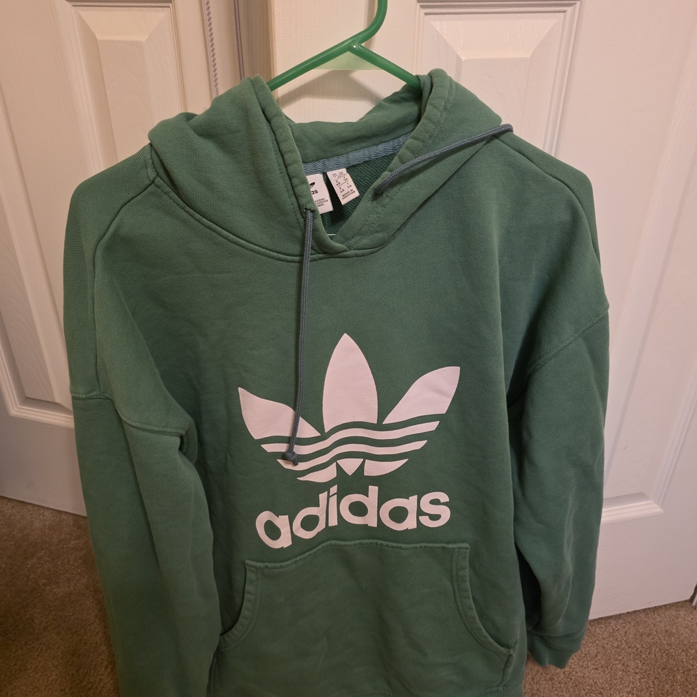 Adidas Green Hoodie with Logo